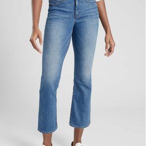 Athleta Sculptek High Rise Kick Boot Crop Jean in Morro Wash Size 12